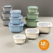 Resim 12'li 4x(600-1100-1800 Ml) Mikrodalga Ve Difrize Uygun Vip Kapaklı Özel Saklama Kabı Seti Renkli Vienev