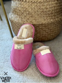 Resim Vwear Unisex Yumuşak Tabanlı Sıcak Astarlı Bahçe Bohça ve Pofuduk Ev Terliği (DAR KALIP) 