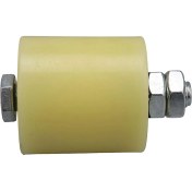 Resim Sourcingasia Adet 48X50MM Sarı Gümüş Naylon Çelik Düz Makaralı Rulman Kılavuz Tekerlek 6201 M12 Vida Elektrikli Kapı Sürgülü Kapı (Yurt Dışından) 