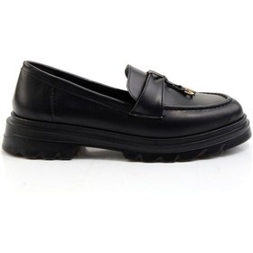 Resim Bambi Siyah Kadın Loafer Ayakkabı K01997010809 Siyah 