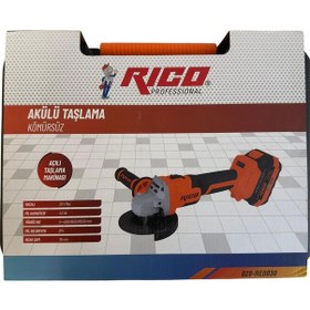 Resim Rico 028-RE0030 115 MM Devir Ayarlı 20V Kömürsüz Şarjlı Avuç İçi Taşlama 