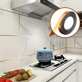 Resim Rulo başına 50 metre kendinden yapışkanlı derz etiketleri, karolar arası derz bantları, zemin çıkartmaları, kendinden yapışkanlı karotaj bandı, duvar aralığı mühürleme şeritleri, ev ve otel dekorasyonu için 