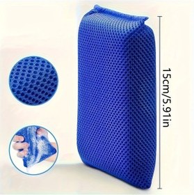 Resim Globalbloom 6pcs Blue Mikrofiber Temizlik Süngeri Seti - Araba Kamyon Motosiklet Karavan Detaylandırma 