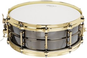 Resim Ludwig LB416BT Black Beauty Trampet (5x14) | Pirinç Tüp Lugs Lüks Görünüm 