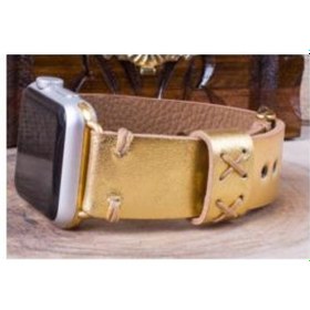 Resim Bouletta iOS Uyumlu Watch 38-40-41Mm Deri Kordon Gold 