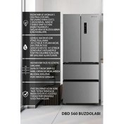 Resim Dijitsu DBD560 Gardolap Tipi Çekmeceli Buzdolabı 178 cm Yükseklik 71 cm Genişlik Gri Renk 
