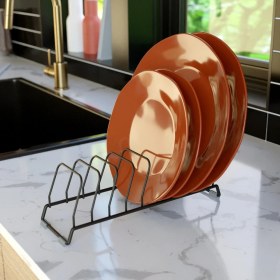 Resim Teknotel Bulaşıklık Tabaklık Mat Siyah KB089 