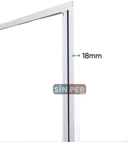 Resim SLİM KASA 18 MM Pileli Sürgülü Akordiyon Beyaz Kapı Sinekliği 0-90 x 0-210 İstenilen Ölçüde 