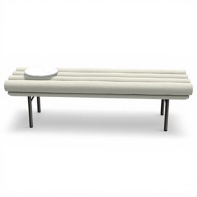 Resim Saba Italia Pan Flute Bank -FÙRN Haus - 142x46xh40 cm / Teddy 02 Color / White Carrara 