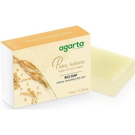 Resim Agarta Doğal El Yapımı Cilt Beyazlatıcı Pirinç Sabunu 150 G 