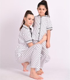 Resim Koza Butik Düğmeli Kısa Kollu Çocuk Pijama Takımı 9677 