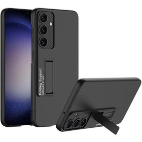 Resim Galaxy S24 Plus Kılıf Mat Kamera Korumalı Standlı Ays Kapak 