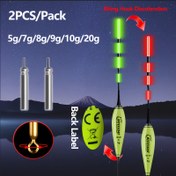 Resim LED ışıklı 2 adet Akıllı Renk Değiştiren Elektronik Yüzer ile Balıkçılık için Yüksek Yüzenlik 