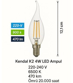 Resim Led Fılament Rustik Ampul Kes 498 
