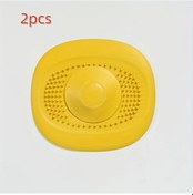Resim Fochsia 2 Adet Sarı Saş Toplayıcı Kanalizasyon Kapağı - Tıkanma Önleyici, Koku Engelleyici, Kolay Kurulum, Dayanıklı Mutfak Ve Duş Filtresi 