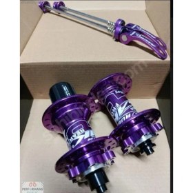 Resim Bike Sky Bisiklet Ön Arka Göbek Seti Pasak 32 Delik Hub Sesli Mor 