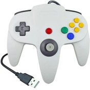Resim Beyaz-n64 Usb Kablolu Gamepad N64 Denetleyici Gamepad Joystick Klasik 64 Konsol Retro Oyunları Windows Pc/mac Dizüstü Bilgisayar İçin 