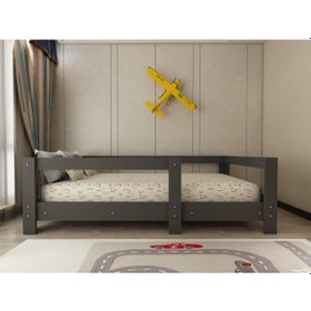 Resim Herseycik Ninnimo Montessori 90X190 Yatak Uyumlu Karyola Y2-4 Antrasit 