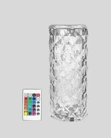 Resim Nrzsnt Kristal Tasarımlı Rgb Led Gece Lambası Kumandalı, Renk Değiştiren Dekoratif Işık 