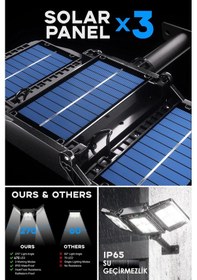 Resim Technosmart 675ledli Solar Bahçe Aydınlatması Projektör Sokak Lambası Hareket Sensörlü Güneş Enerji 