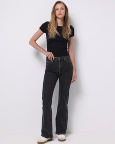 Resim Regular Fit Kadın Siyah Jean Pantolon 