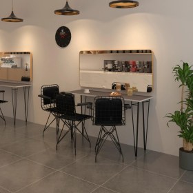 Resim Kenz Life Knsz Masa Sandalye Takımı HEM75MAZLUM Grisyh 120*040 Klçsm 3 Sandalye Syhsyh Kolçaklı Sırt Minderli 