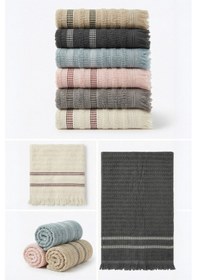 Resim 6'lı Agros El Havlusu - 50x80 Cm, 170 Gr, %100 Pamuk, Spa Ve Otel Havlusu, Günlük Kullanıma Uygun Çok Renkli 