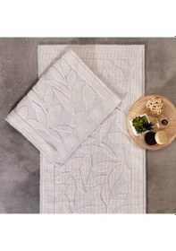 Resim Schafer Home Leaf 2 Li Banyo Paspası-ekru Ekru 