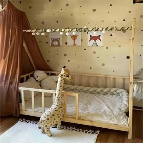 Resim Loolpi Home - Montessori Ahşap Unisex Bebek ve Çocuk Karyolası Tüm Ölçülerde 