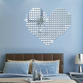 Resim Kendinden Yapışkan Akrilik Aynalı Kalp Duvar Sanatı - Işıl Işıl Kristal Tasarım, Yatak Odası, Banyo, Yurt, Sınıf, Spor Salonu, Kilise Dekoru, Banyo Dekoru için Uygundur | Modern Duvar Sanatı | Parlak Sonlandırma, Banyo Dekoru 