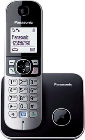 Resim KX-TG6811 Siyah Telsiz Dect Telefon Elektrik Kesintisinde Konuşabilme 