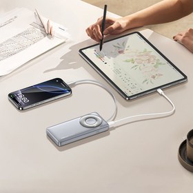 Resim Recci RPB-P58 PD Hızlı Şarj Özellikli Type-C Kablolu Powerbank 22.5W 10.000mAh - Gri 