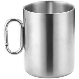 Resim Ranyeek 304 Paslanmaz Çelik Termal Seyahat Bardağı - 300ml Kapasiteli, Çift Katmanlı Yalıtımlı Gümüş 