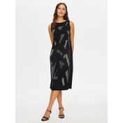 Resim Faik Sönmez Önü Taş Baskı Detaylı Kolsuz Örme Kadın Abiye Elbise W26ABY011 (UW26ABY011) 