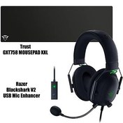 Resim Razer BlackShark V2 USB Enhancer 7.1 Gaming Kulaklık (XXL Mousepad Hediye) 