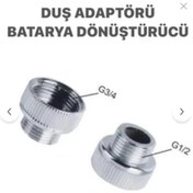 Resim Spiral Duş Adaptörü Batarya Dönüştürücü Duş Hortum Bağlantısı 3/4 
