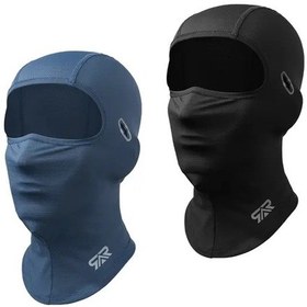 Resim Turcoshop11 Koyu Mavi+siyah 1/2'li Kadın Erkek Yaz Balakava Spor Maske Nefes Alabilir Rahat 