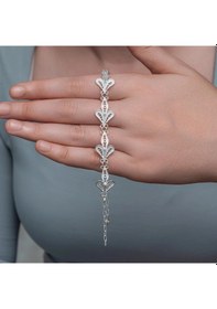 Resim Hk Gümüş Kadın Bileklik Üç Yaprak Telkari Gümüş Takı Hediyelik Ürünler-207330 Çok Renkli 