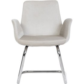 Resim Markaelz Krom Metal Ayaklı Bekleme Koltuğu Pescado Bej 