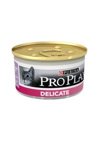 Resim Pro Plan Delicate Hindi Etli Konserve Yetişkin Kedi Maması 12 x 85 G 