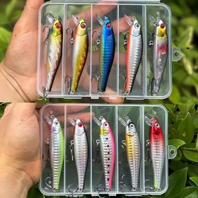Resim 5 Yeni Kutulu Yüksek Kaliteli Minnow Yem Setleri 