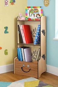 Resim Notpa Çocuk Odası İçin Raf, Çocuk Odası Kitaplık, Oyuncak ve Eşya Rafı Dolap Ceviz, 8692016029452 