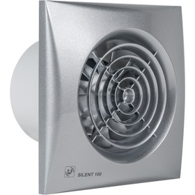 Resim ErmaC S&p Silent 100 Cz Silver Ultra Sessiz Fanlar, Sessiz Banyo Fanı, Geri Tepme Ventilli 