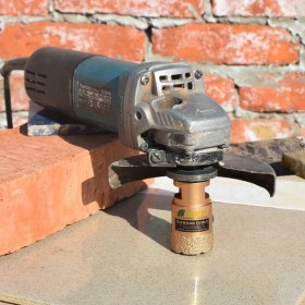 Resim Depolife Mermer Granit Fayans Beton Delme Pancı 12MM Sarı Elmas Karot Vakum Kaynaklı Elmas Karot Sondaj Ucu 