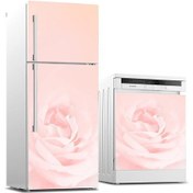 Resim Ve Bulaşık Makinası Beyaz Eşya Sticker Kaplama Pembe Gül 