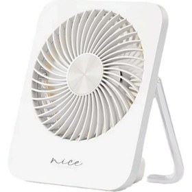 Resim Açık Masaüstü Katlanır Mini Ince, Hafif, Sessiz, Yüksek Rüzgar, Taşınabilir Duvara Monte Küçük Fan Beyaz (Yurt Dışından) 