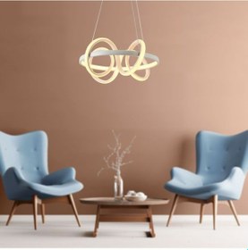 Resim Tt003-By Tt Aydınlatma Sarmal Modeli Mat Beyaz Led Avize 