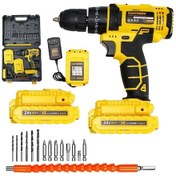 Resim Dawrek 24 V 5 Ah Çift Akülü Darbeli Matkap Vidalama + 17 Parça Set 