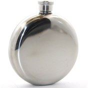 Resim Paslanmaz Çelik Yuvarlak 5 Oz Tekli Matara Çelik Renk 