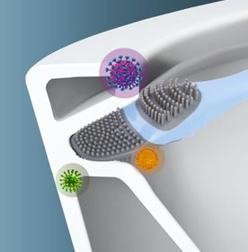 Resim MC-634 Ördek Tasarımlı Silikon Tuvalet ve İnce Detay Fırçası 